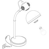 Eglo 43165 - Stona lampa LUBENHAM 1xE27/28W/230V | Eponuda.com