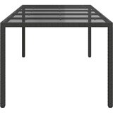  Stol za vrt Čista crna 250 x 100 x 75 cm poliratan | shoptok.hr
