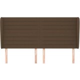  Vzglavje z ušesi temno rjavo 203x23x118/128 cm blago, (20932881) | Shoptok.si