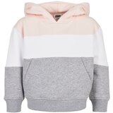 Urban Classics Kids girls' oversize 3-Tone sweatshirt light pink/white/grey Cene