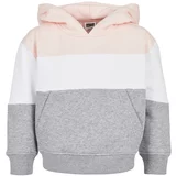 Urban Classics Kids Girls' Oversize 3-Tone Sweatshirt Light Pink/White/Grey