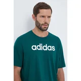 Adidas Bombažna kratka majica zelena barva