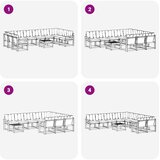  Set vanjskih sofa 11 kom. Bijela i krem | shoptok.hr