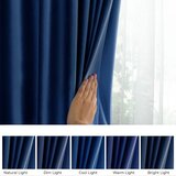 AmeliaHome Curtain VELVET color indigo style classic tape type of material - textiles velvet 140x270 | shoptok.hr