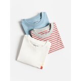 Reserved Pamučna majica 3 kom - svijetlo siva | shoptok.hr