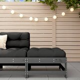 Maison Chic Vrtni stolček - Vrtni stoli za noge z blazino siva trdna borovina JS1048, (21877798) | Shoptok.si