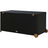 vidaXL Vrtna kutija za pohranu crna 120 x 65 x 61 cm od poliratana | shoptok.hr
