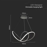  LED prigušiva luster na sajli LED/50W/230V 3000K crna | Eponuda.com