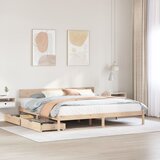 vidaXL Posteljni okvir brez vzmetnice 200x200 cm trdna borovina Cene