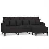 Maison Chic kavč - Sofa - Kanape s stolčkom za noge črn 180 cm blago, (21726940) Cene