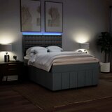  Krevet s oprugama i madracem tamnosivi 140x190 cm od tkanine | shoptok.hr