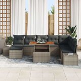  Set sofa u vrtu Set od 9 Siva Ratan poliester jastučići | shoptok.hr