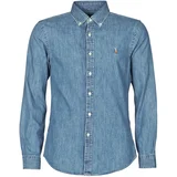 Polo Ralph Lauren CHEMISE CINTREE SLIM FIT EN JEAN DENIM BOUTONNE LOGO PONY PLAYER Blue