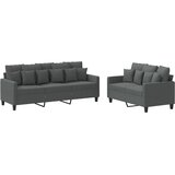  2-dijelni set sofa s jastucima tamnosivi od tkanine | shoptok.hr