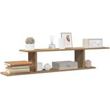  Zidna TV polica boja hrasta 125 x 18 x 23 cm konstruirano drvo | shoptok.hr