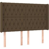 Maison Chic Vzglavna omarica - Nočna omarica - Posteljna omarica z ušesi temno rjavo 147x16x118/128 cm blago, (21708372) Cene