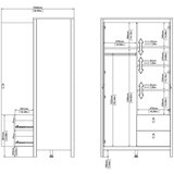 Tvilum Bijeli ormar s ogledalom 102x199x58 cm Madrid – | shoptok.hr