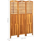 vidaXL Paravan 3-delni 121x2x170 cm trden akacijev les | Shoptok.si