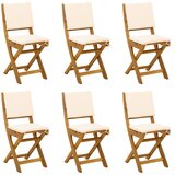  Vanjske bistro stolice 6 pcs Krem bijela 38 x 46 x 85 cm | Eponuda.ba