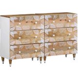 vidaXL Komoda 2 kom 60x33,5x75 cm Puno drvo Mango | shoptok.hr