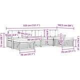  Set vanjskih sofa 6 kom. Bijela i svjetlosiva 333 x 162,5 x 73 cm | shoptok.hr