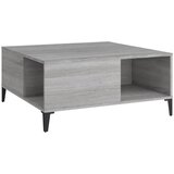 Maison Chic Klubska mizica - kavna mizica - Nizka mizica siva sonoma 80x80x36,5 cm inženirski les, (21752716) Cene