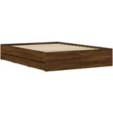 vidaXL Okvir za krevet s uzglavljem smeđa boja hrasta 120x200cm drveni | shoptok.hr