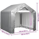  Skladišni šator sivi 180 x 180 cm od pocinčanog čelika | shoptok.hr