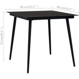 vidaXL 3-dijelni vrtni blagovaonski set crni | shoptok.hr