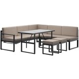 Beldano Lounge Garnitura Genf, Siva, 5-Delno | Shoptok.si