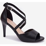 Sergio Leone Fashionable High Heel Sandals Black Loressa | shoptok.hr