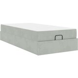 vidaXL Konstrukcija postelje Svetlo siva 90 x 200 cm Žamet | Shoptok.si