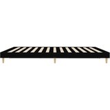  posteljni okvir črn 200x200 cm inženirski les, (20727333) | Shoptok.si