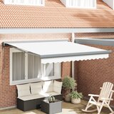 vidaXL Avtomatska retraktibilna tenda Bela 350x250 cm, Zamenjava tkanine za tendo za okvir 3.5x2.5 m Bela Cene