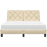  Krevet s madracem krem 140 x 190 cm od tkanine | shoptok.hr