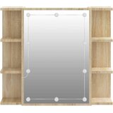Ormarić s ogledalom LED boja hrasta sonome 70 x 16,5 x 60 cm | shoptok.hr