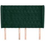  Uzglavlje s ušima tamnozeleno 163x23x118/128 cm baršunasto | shoptok.hr