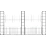  Gabionska košara U-oblika s 3 stupa 260 x 20 x 150 cm željezna | shoptok.hr