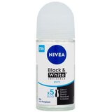 Nivea Black & White Invisible Pure 72h roll-on antiperspirant 50 ml za ženske | Shoptok.si