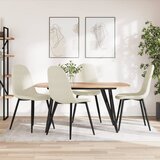 Maison Chic Jedilni stoli - Vzorci stoli 4 kosi kremno bel žamet A785, (22032150) | Shoptok.si