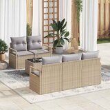  Set sofe s jastukom 6 pcs Bež i siva poliratan | shoptok.hr
