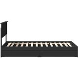  Postelja s shranjevanjem Črna 100 x 200 cm Konstruiran les, (5000105197) | Shoptok.si