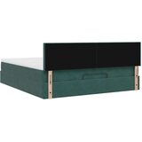 vidaXL otomanski krevet s madracem tamnozeleni 180x200 cm baršunasti | shoptok.hr