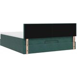 vidaXL Otomanski posteljni okvir z vzmetnico temno zelena 180x200cm | Shoptok.si