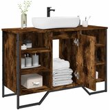 Ormarić za umivaonik boja dimljenog hrasta 91x35x60 cm drveni | shoptok.hr