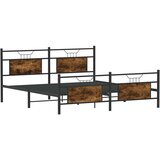 vidaXL Metalni okvir kreveta bez madraca boja hrasta 180x200 cm | shoptok.hr
