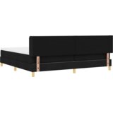 Postelja z vzmetnico z vzmetnico Črna 200 x 200 cm Poliester, (5000127787) | Shoptok.si