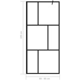 vidaXL Pregrada za tuširanje od kaljenog stakla crna 90 x 195 cm | shoptok.hr