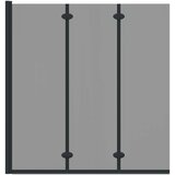  Ograda za tuš Crna 130 x 138 cm ESG staklo i aluminij | shoptok.hr