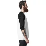 Urban Classics Plus Size Contrasting raglan T-shirt with 3/4 sleeves wht/bl